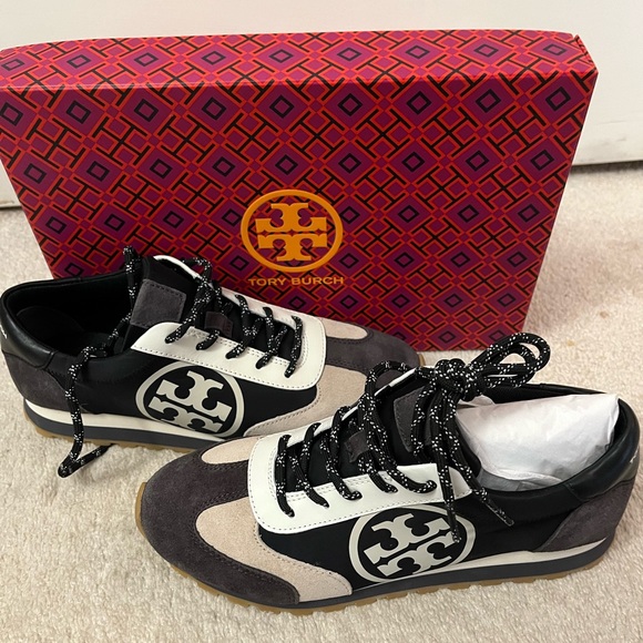 Tory Burch Vintage Black Annie Nylon Sneaker Sz 7.5 - Picture 2 of 4